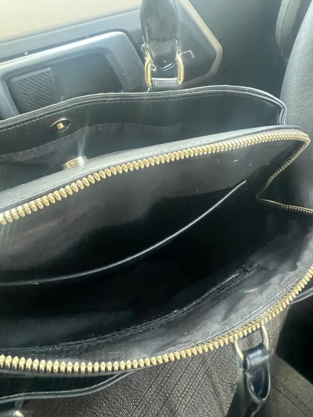 Nine West Black Woven Satchel